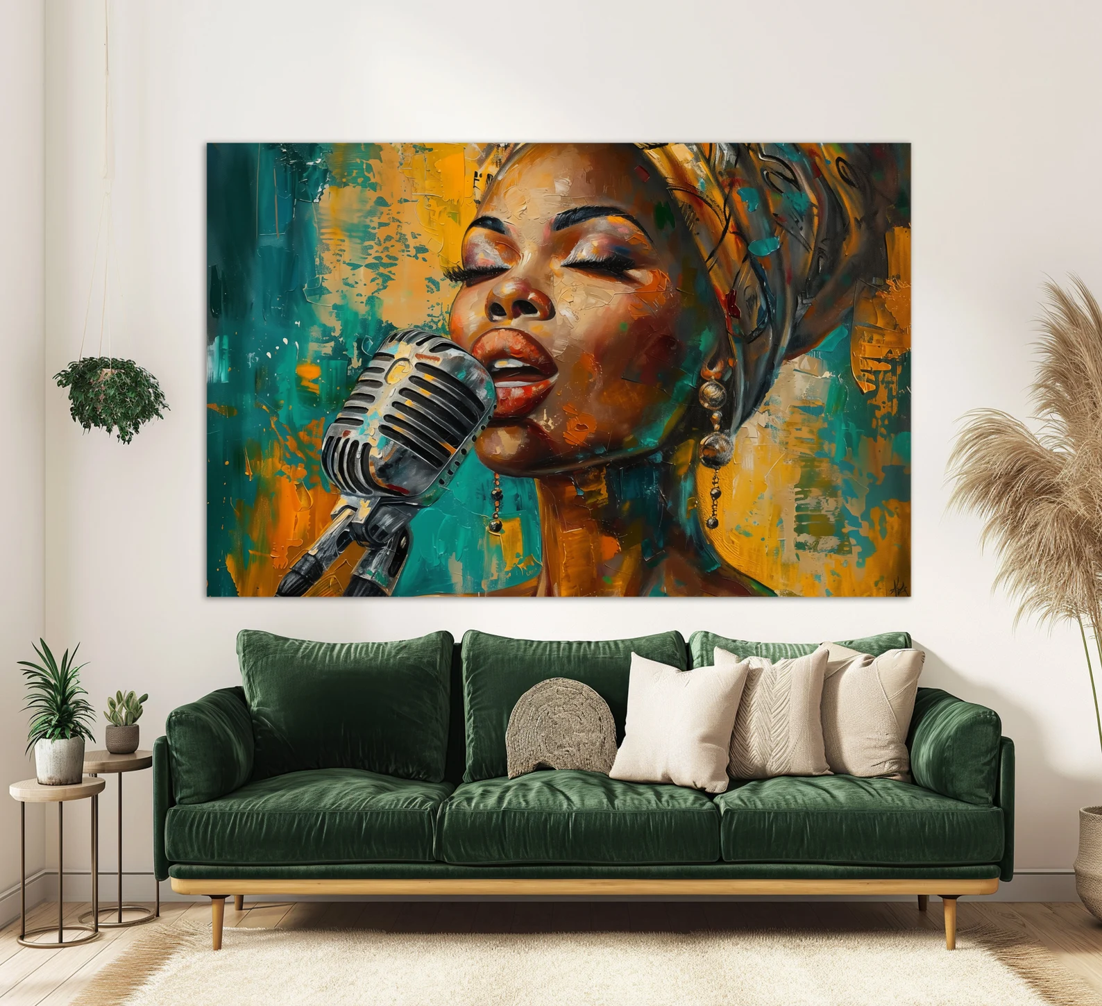 Toile femme africaine ethnique