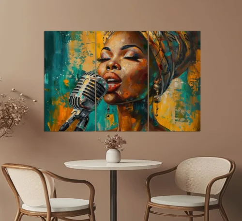 Toile femme africaine ethnique